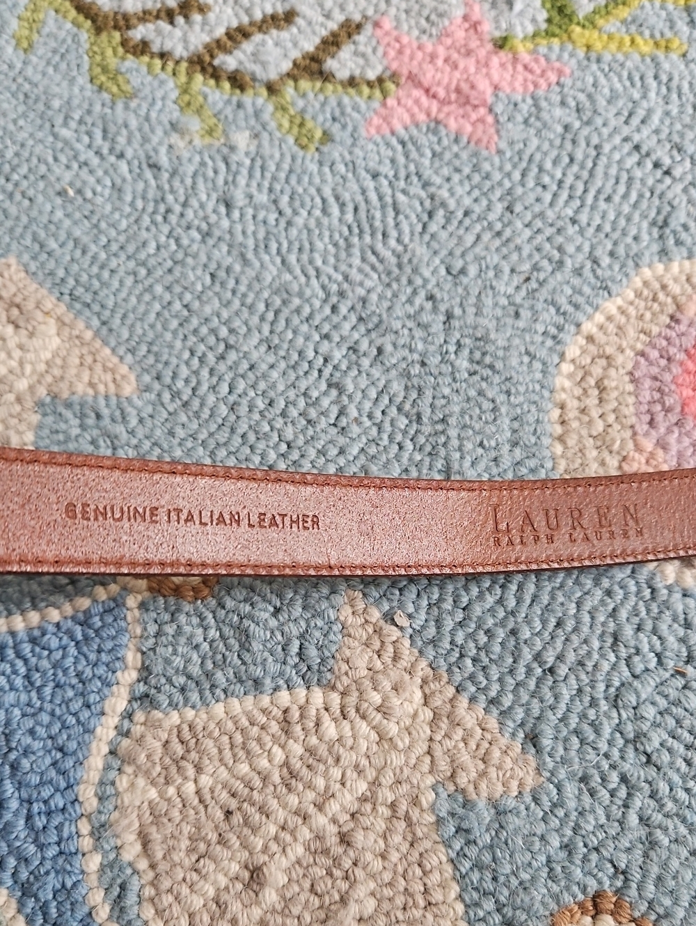 Lauren By Ralph Lauren Brown Leather Belt with Solid Brass Buckle - Picture 5 of 8